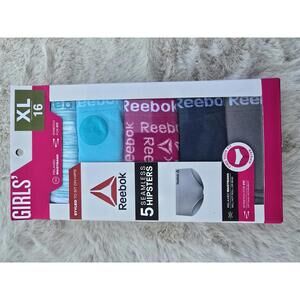 Reebok Girls' 5 Seamless Hipsters Underwear, XL 16‎